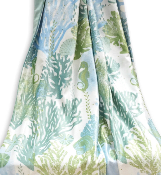 Under the Sea Coastal Throw Blanket