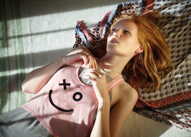 Vein Magazine Spain February 2016, by Marc Roses 2016 SS Emporio Armani Smiley Face Cotton Shirt