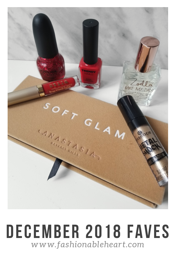 bblogger, bbloggers, bbloggerca, canadian beauty blogger, southern blogger, beauty blog, monthly favorites, 2018, december, stila, stay all day liquid lipstick, beso, sephora by opi, be-claus i said so, trendy nails, thefaceshop, zoella, bake my day, mist, scent, abh, soft glam, palette, essence cosmetics, metal shock, shadow, solar explosion
