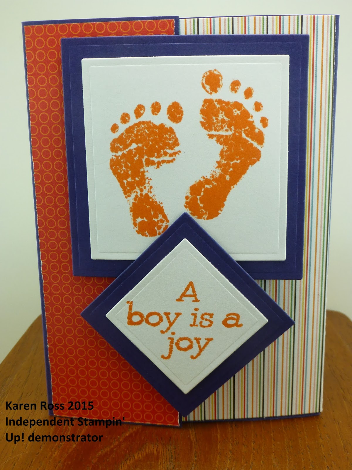 Crafting with Karen Baby Boy card