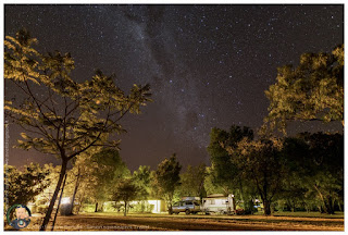 Kakadu lodge bungalow by night