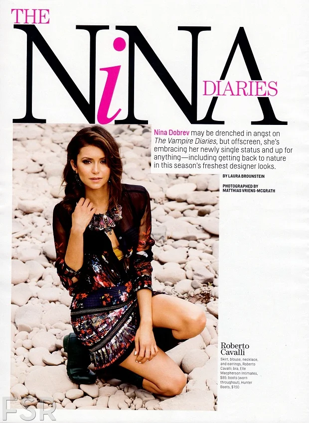 Nina Dobrev goes glamorous for Cosmopolitan September 2013