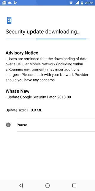 Nokia 5.1 August 2018 Android Security update