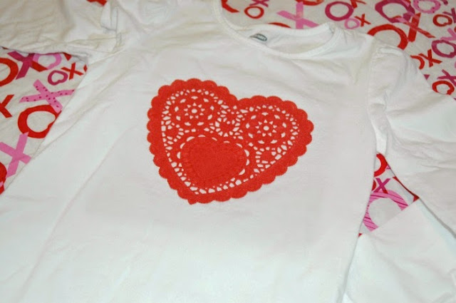 Valentine's Day Heart T-shirt Craft for kids