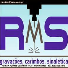 RMS gravações, carimbos, sinalética, placas de homenagem