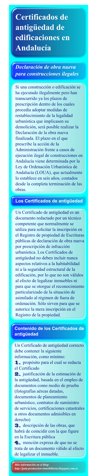 Certificados de antigüedad en Andalucía