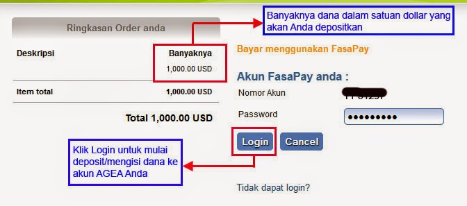 Cara deposit dengan fasapay
