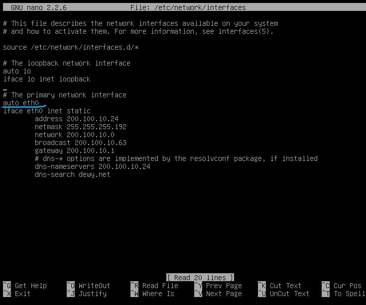 Etc interface. Etc interface