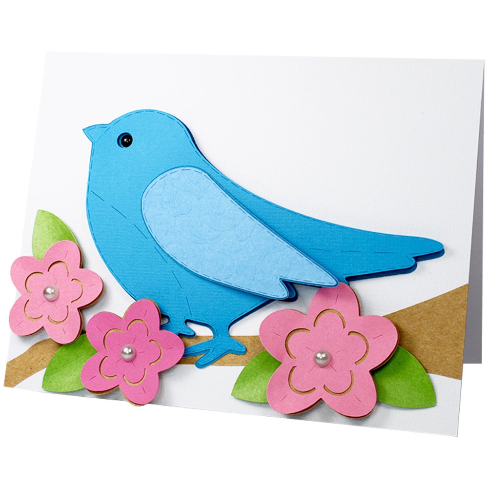 JMRush Designs Stitched Bird Card