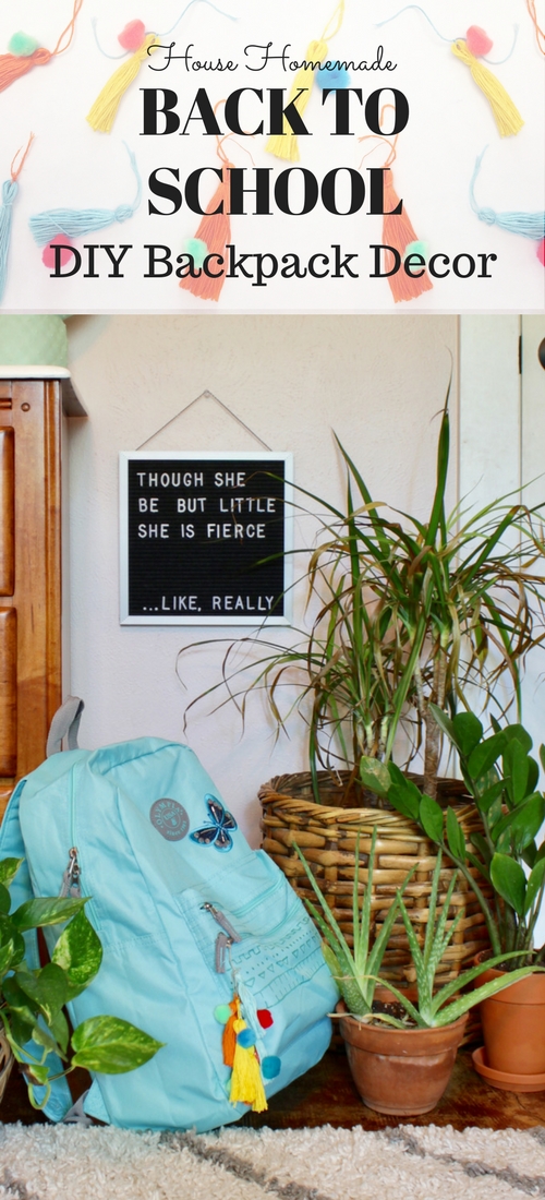 House Homemade The Global Styler DIY Backpack Decor