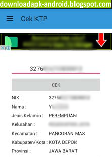 Cek KTP Online Apk Android CEK nik KTP depok