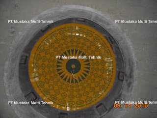 Kubah Plafon Masjid Dekoratif Warna - Copyright : PT Mustaka Multi Tehnik