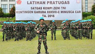 Latihan Pratugas Satgas Kizi TNI Konga 