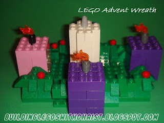 LEGO Advent Wreath, Christmas Lego Creations, Biblical Lego Creations, Christian Lego Creations