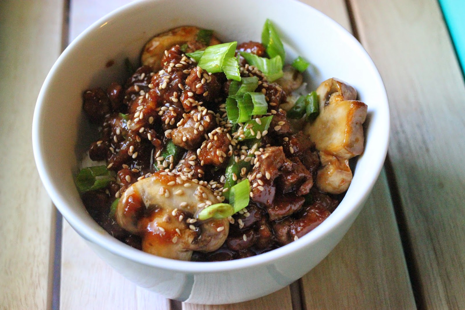 Easy Mongolian Beef with Mushrooms (Inspired by PF Chang's Copy Cat)