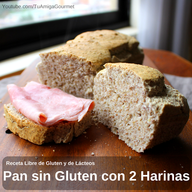 Cómo preparar Pan de dos harinas libre de gluten y de lácteos