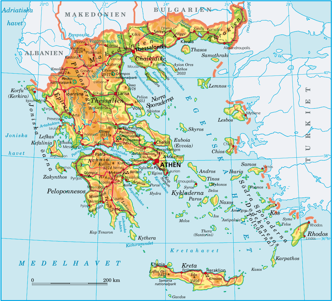 Grekland Karta Svenska | Karta