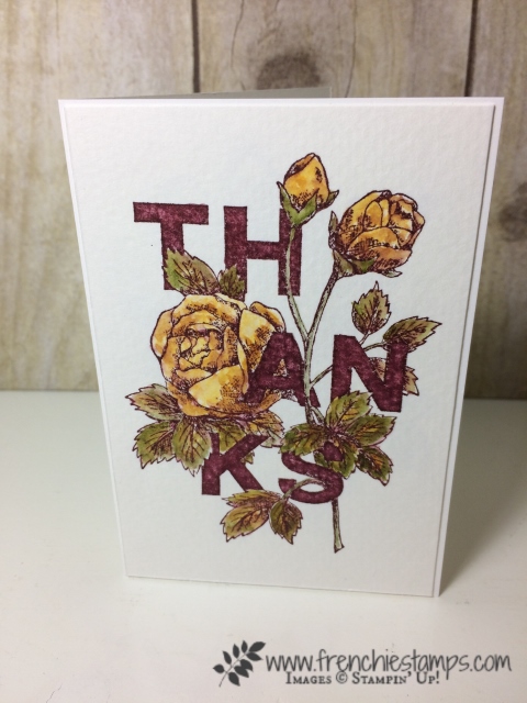 2 tone watercolor, Floral Statements, Stampin'Up!, Frenchie Stamps, No Bleeding watercolor mix color,