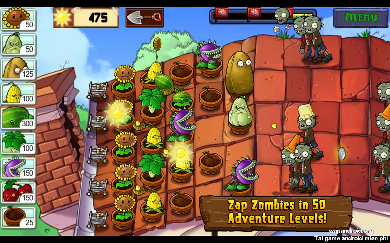 Plants Vs Zombies game android cực hay tai game android