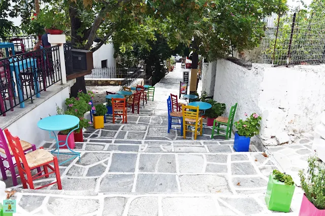 Calles de Filoti, isla de Naxos (Grecia)