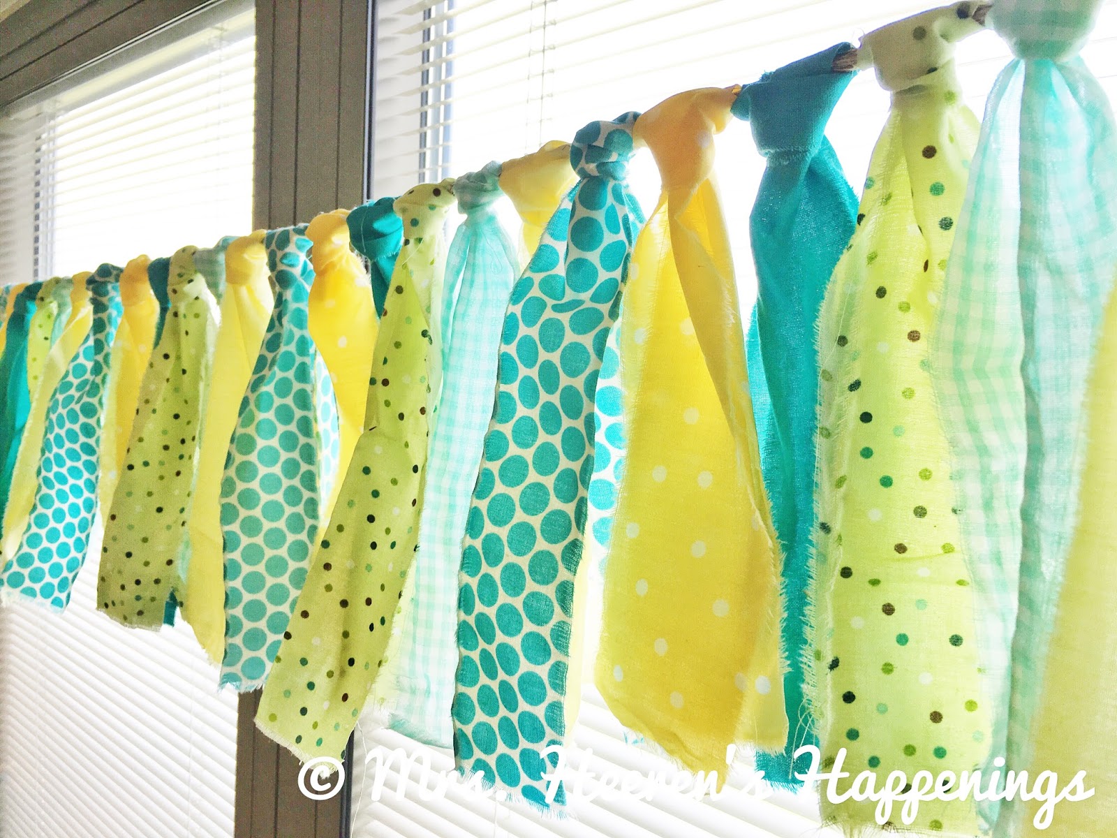 Mrs. Heeren's Happenings Monday Made It Rag Banner + Bell