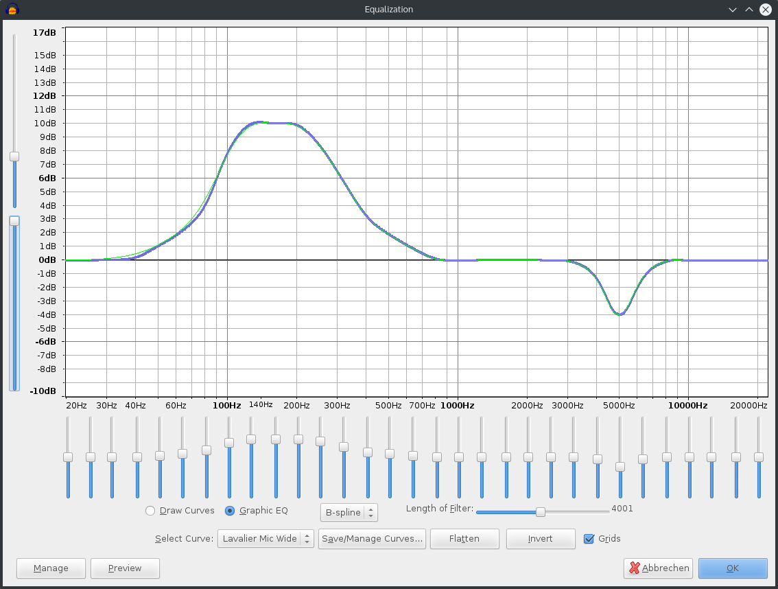 audacity graphic eq presets