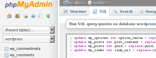 Success WordPress DB Import