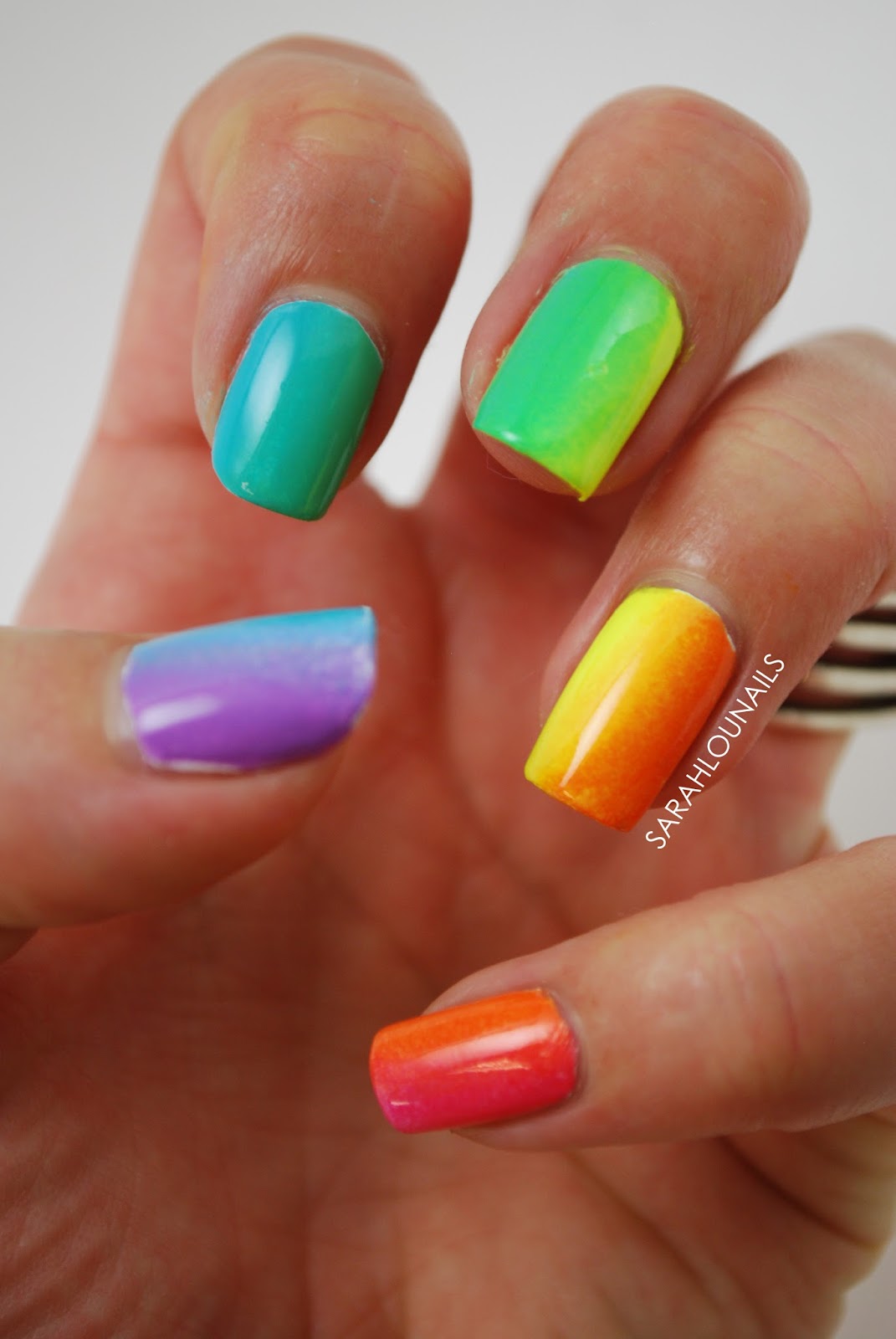Sarah Lou Nails: Rainbow Gradient Nails!