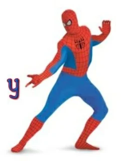 Abecedario Spiderman con Letras Azules. Blue Alphabet with Spiderman.
