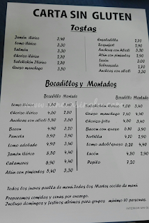 carta bar el taller madrid sin gluten bar el taller