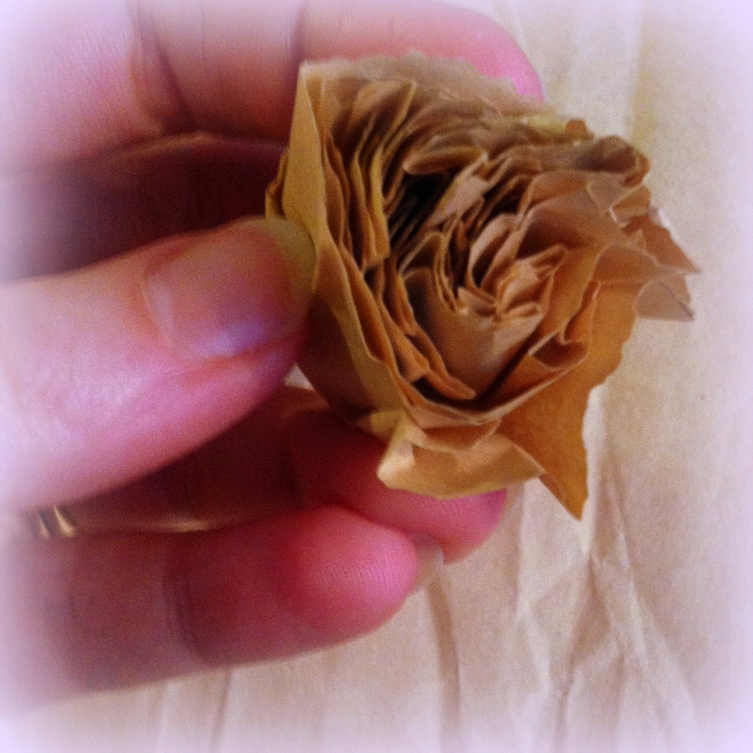 CraftyLady's Recycled Crafts & More DIY 365 Brown Paper Flowers