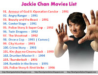 jackie chan movies list, around of god 2, angry ranger, beauty and the beast, center stage, police story 3, twin dragons, the shootout, once a cop, city hunter, crime story, kin chan no cinema jack, drunken master 2, thunderbolt, rumble in the bronx, police story 4, photo gallery