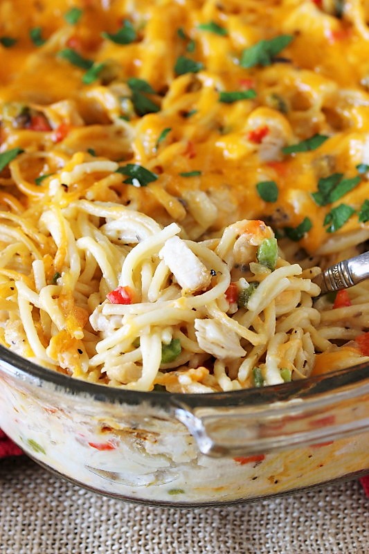 Turketti {aka Leftover Turkey Spaghetti Casserole} The Kitchen is My