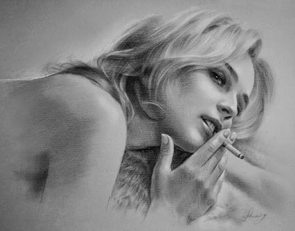rostros-femeninos-pintados-al-lapiz dibujos-a-lapiz-de-mujeres-hermosas