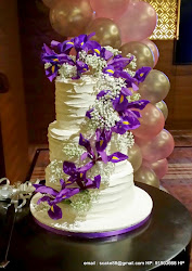 cake anniversary purple iris 25th special deep lavender tier cream rustic theme singapore lilac celebration macaron weekend last
