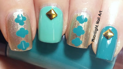 Easy Green & Gold Nails For Beginners