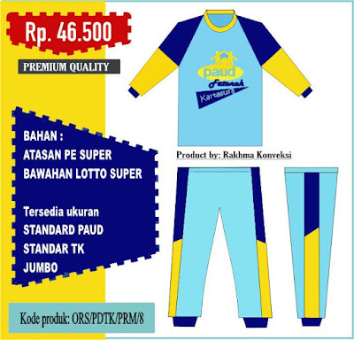 Seragam kaos olahraga paud tk warna kuning biru tua biru muda Seragam kaos olahraga paud tk warna kuning biru tua biru muda