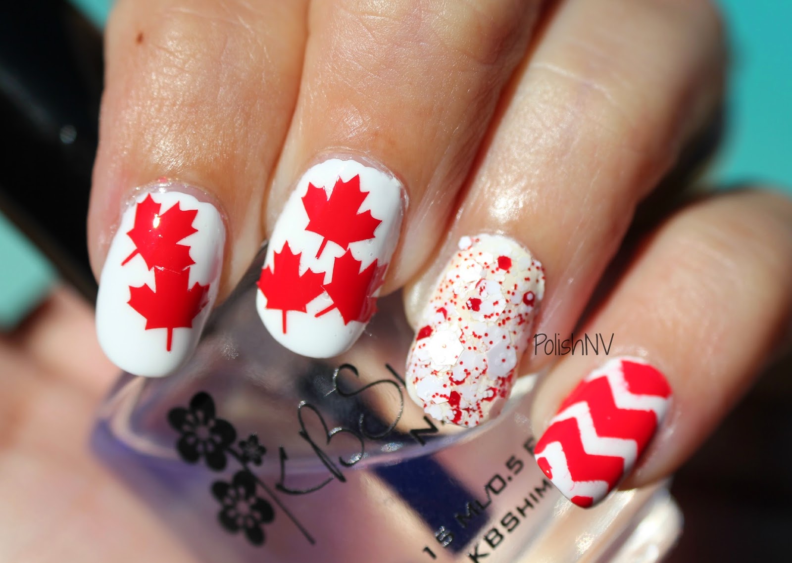 Canada Flag Nail Art Tutorial with Toothpick - wide 2