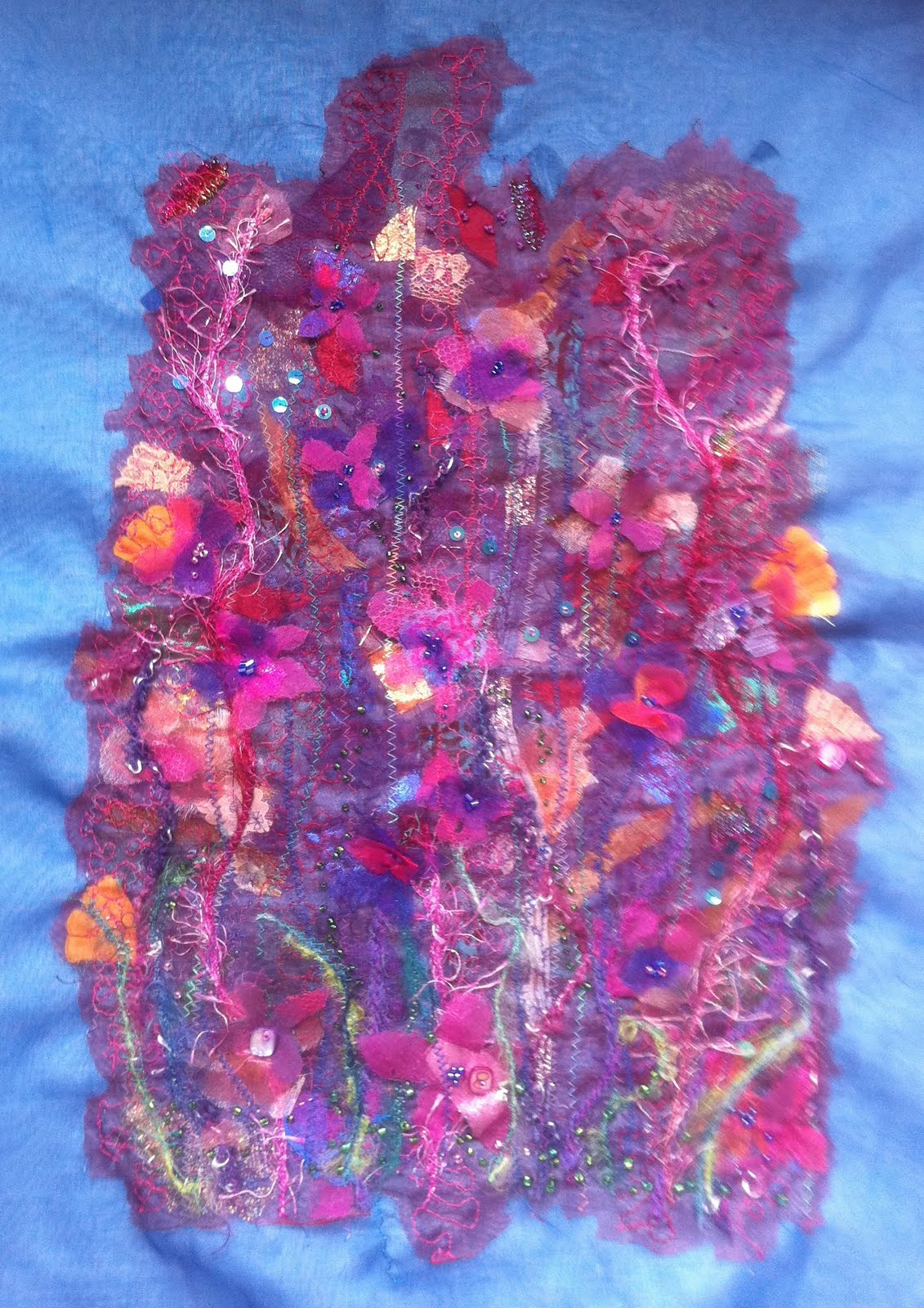 Quilters Cottage Norfolk Pat's Finished Mixed Media Textile