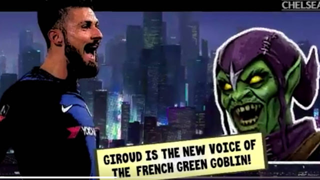 Olivier Giroud será la voz de Duende Verde en Spiderman