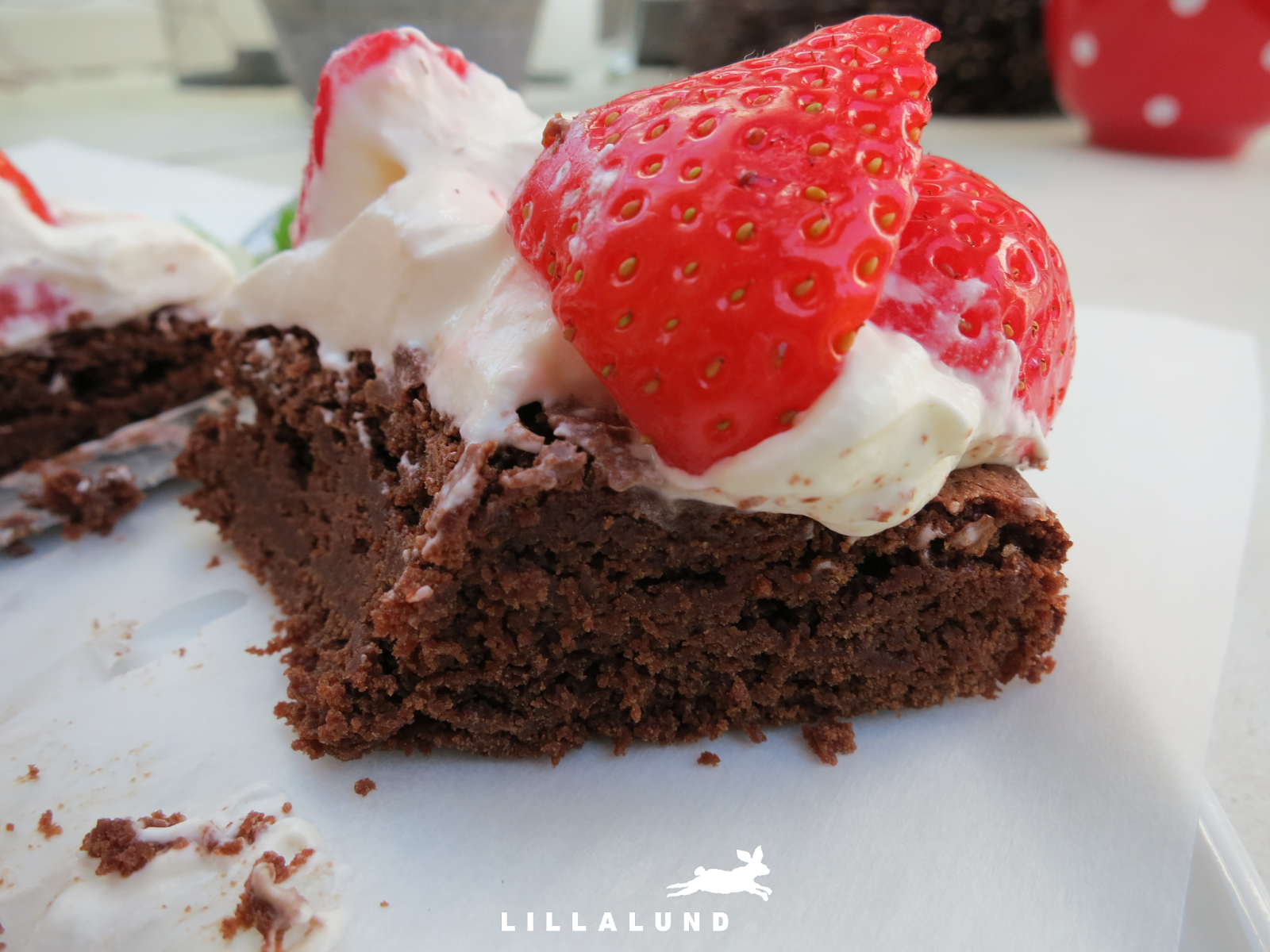 LILLALUND: Erdbeer-Schokoladenkuchen mit Vanillesahne