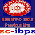 RRB NTPC - 2016 :: Previous Papers Bits Set - 1