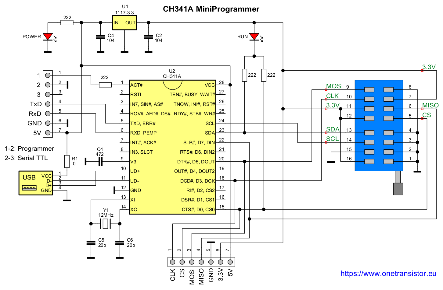 Med venlig hilsen arbejde I udlandet CH341A Mini Programmer Schematic and Drivers · One Transistor