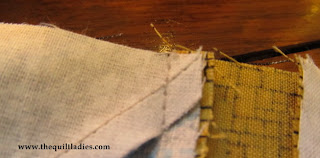 how to not cut off triangle points in quilting
