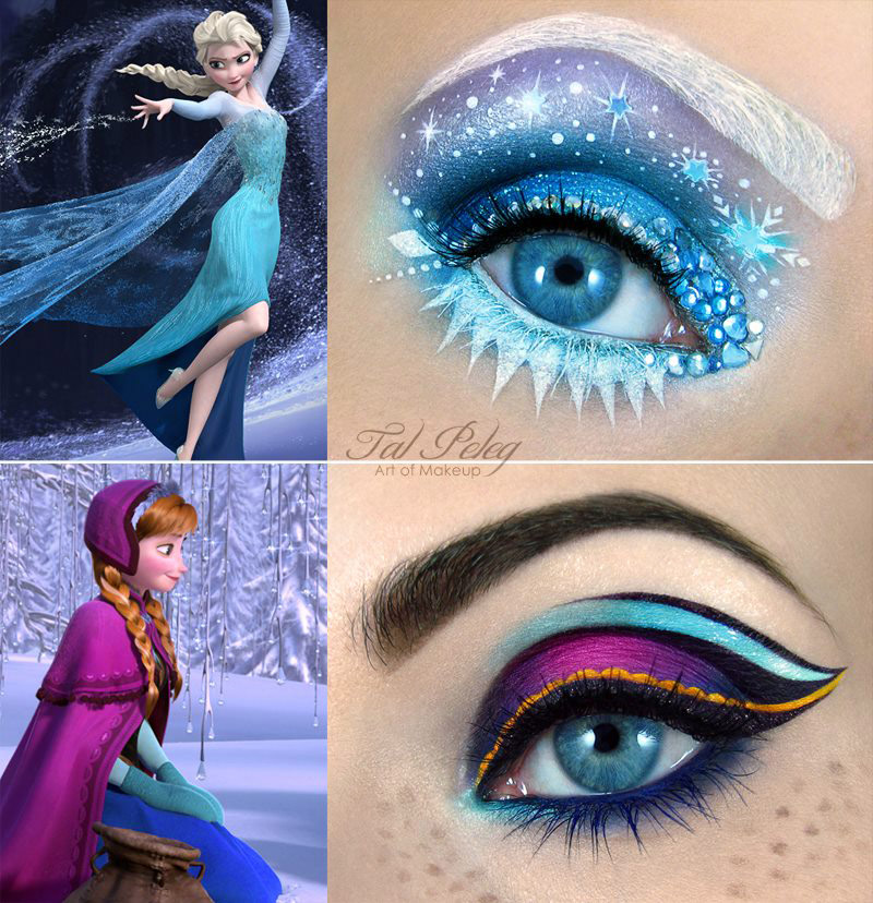 FROZEN Elsa and Ana eye makeup