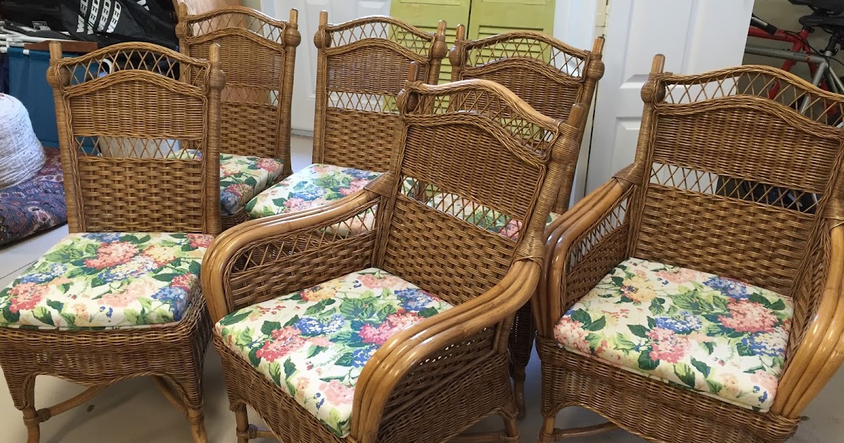 VINTAGE VICTORIAN RATTAN DINING CHAIR SET