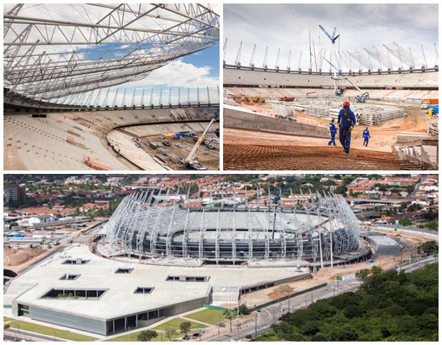 Situação das obras do Estádio Castelão em julho de 2012