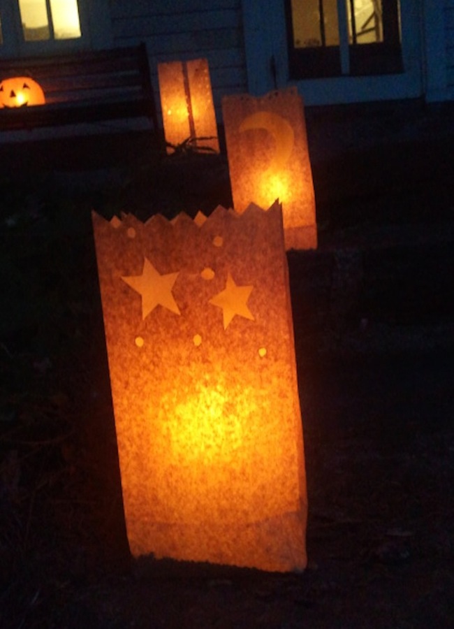 Real Family Time Halloween Craft Luminary Candles