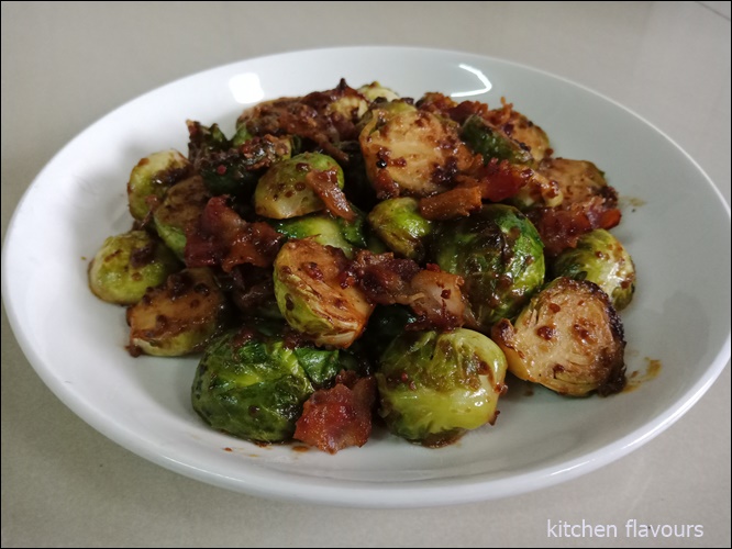 kitchen flavours MapleSyrupAndMustard Brussels Sprouts