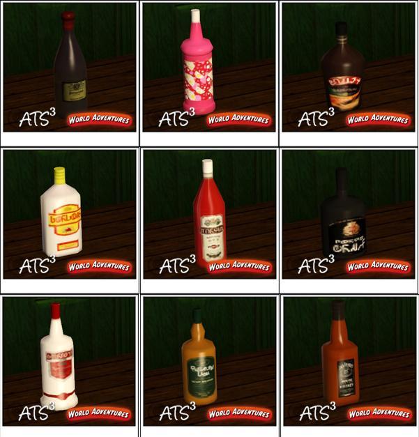 FOR MY SIMS Drinkable Bottles from ATS